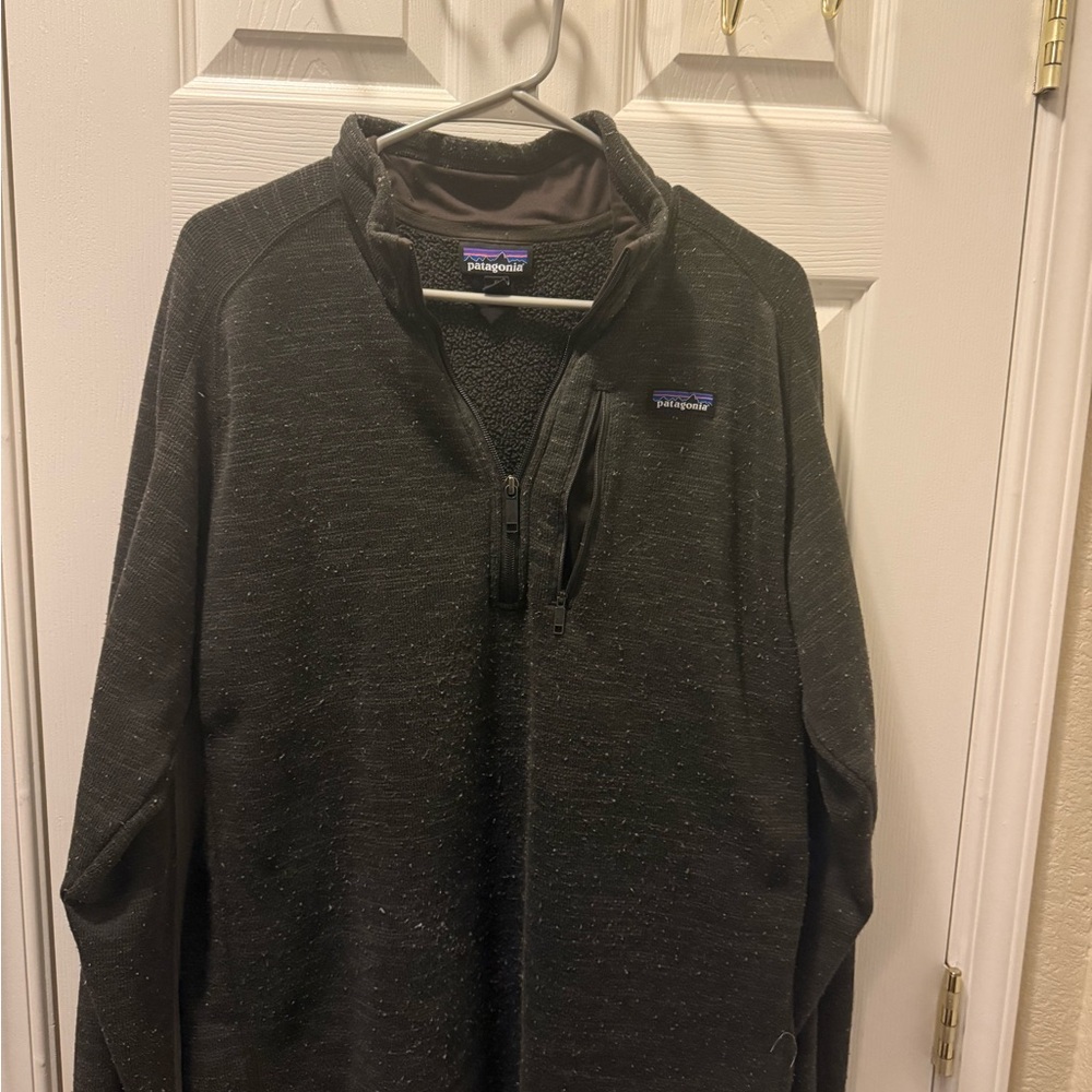 Patagonia Black/gray Quarter-Zip Pullover